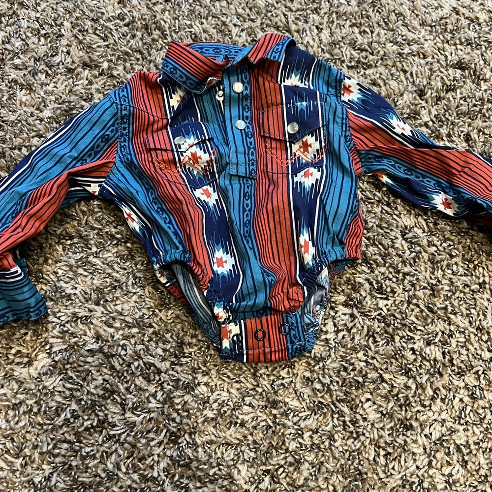 Baby boy pearl snap western shirt
